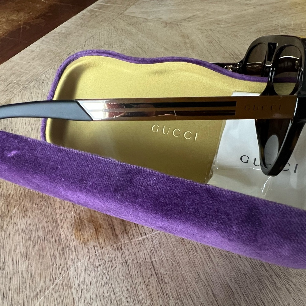 Gucci Tortoiseshell Aviator Sunglasses - Picture 3 of 6